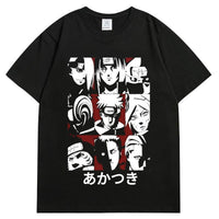 Summer anime cartoon Naruto Uchiha Itachi printed pure cotton short sleeved men's and women's T-shirt top