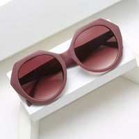 New Fashion Irregular Frame Sunglasses Ladies Ins Trendy Striped Large Frame Sunglasses
