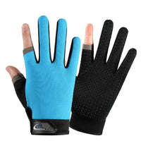 Exposed Two Finger Fishing Gloves Men's Outdoor Sunscreen Non-Slip Fly Lure Breathable Touch Screen Thin Sports Riding Gloves