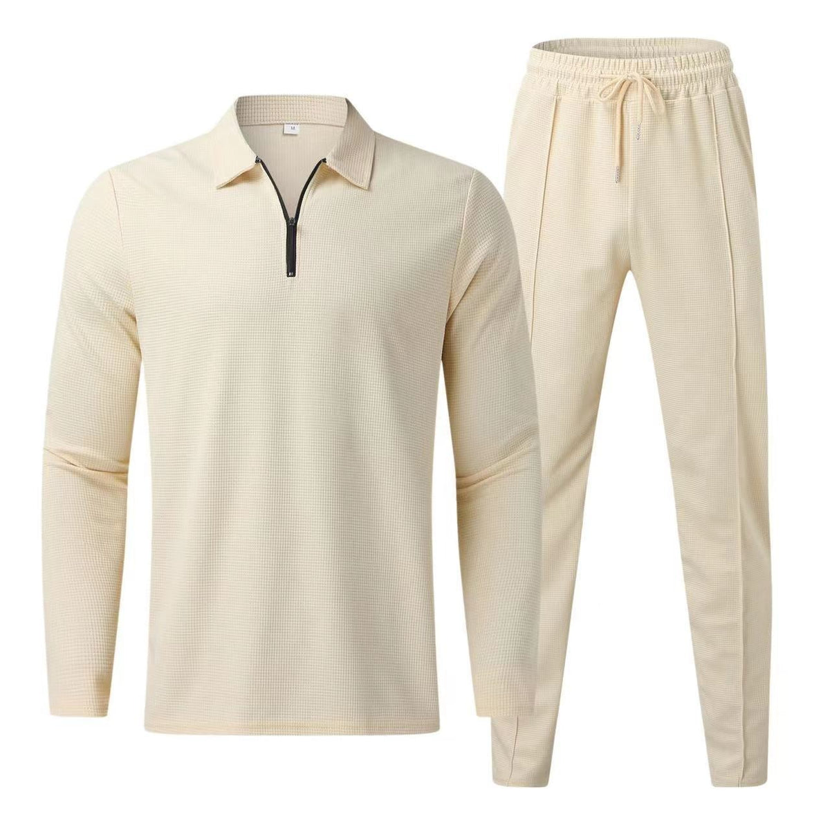 Men's casual sports suit with sleeves and long pants