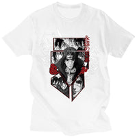 Japanese anime Naruto Uchiha Itachi print summer cotton handsome European men's short sleeved personalized T-shirt