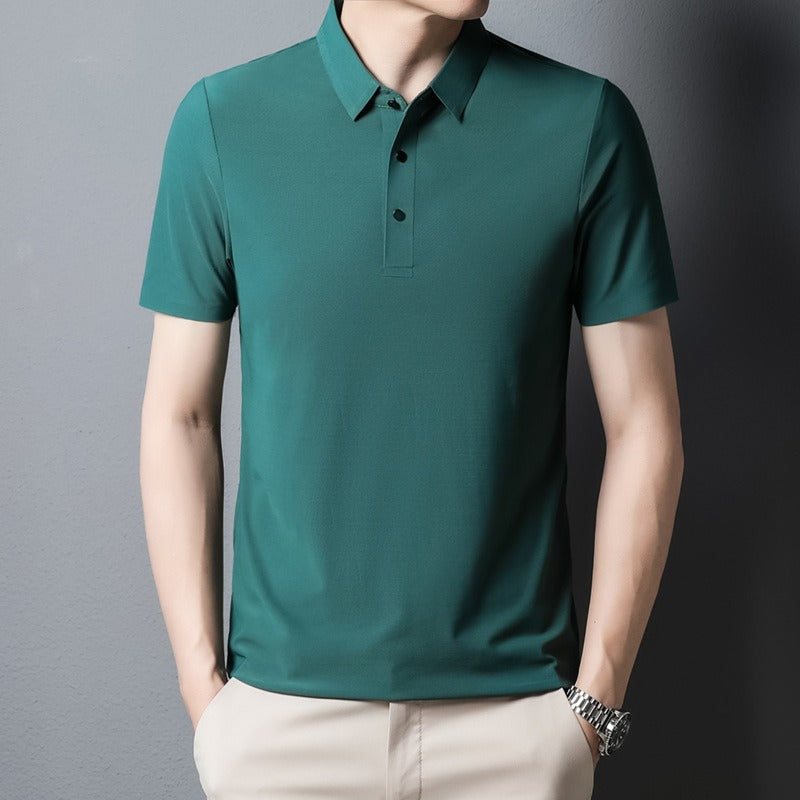 POLO shirt men's light business short sleeved Paul shirt loose fitting T-shirt Father's Day