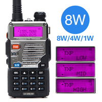BaoFeng UV-5RE 8W Powerful Walkie Talkie 10km Dual Band UV5RE 2 way Radio VOX Flashlight Long Range Portable Hunting Ham Radio