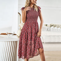 Fragmented flower dress, summer foreign trade women's clothing, elegant temperament, long skirt