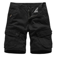 Men's loose overalls shorts large size multi-pocket shorts