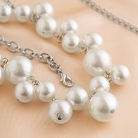 Fashion design imitation pearl tassel waist chain female creative round bead splicing body chain