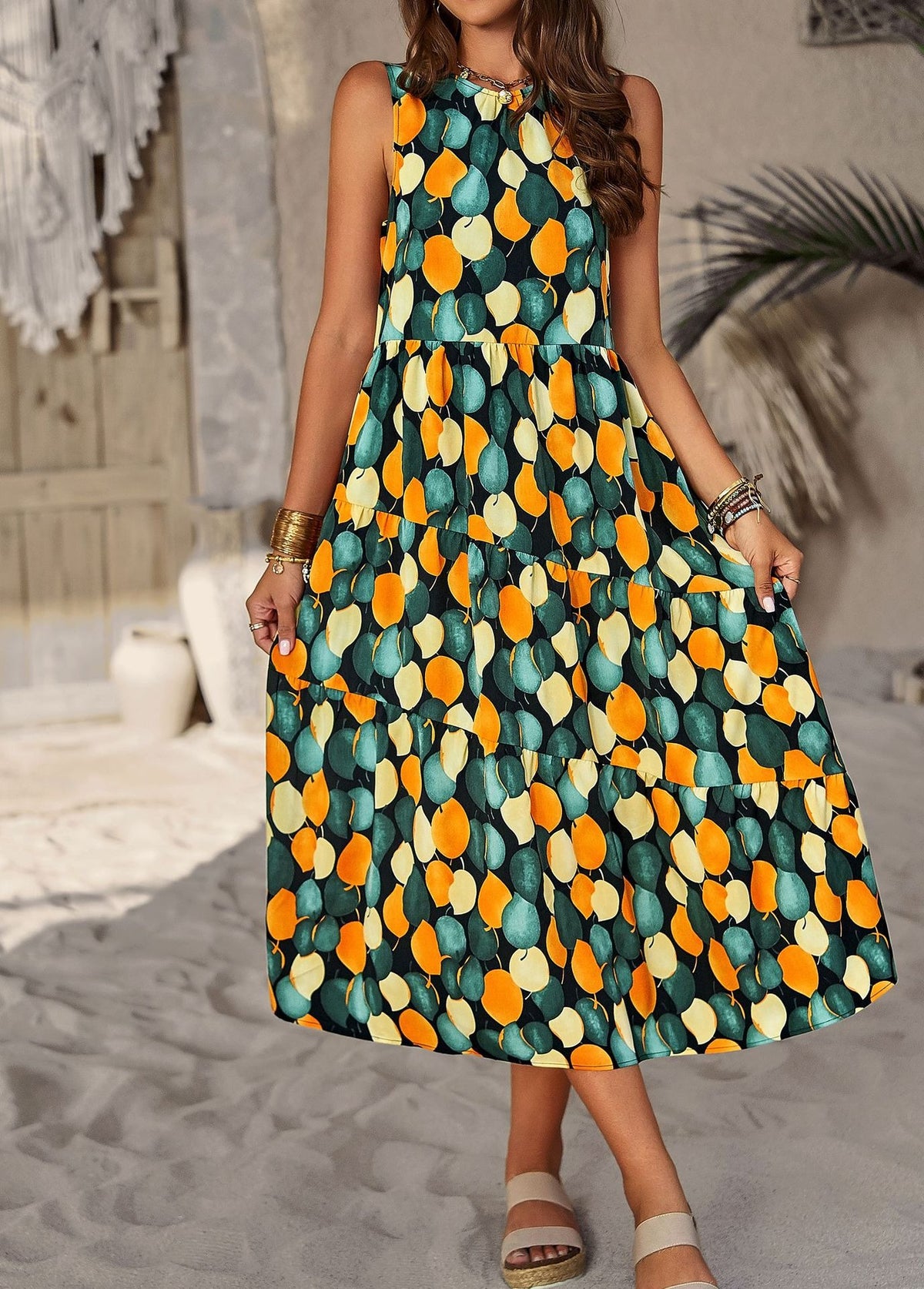 Fashion Dress Spring/Summer Hanging Neck Loose Vacation Dress Children