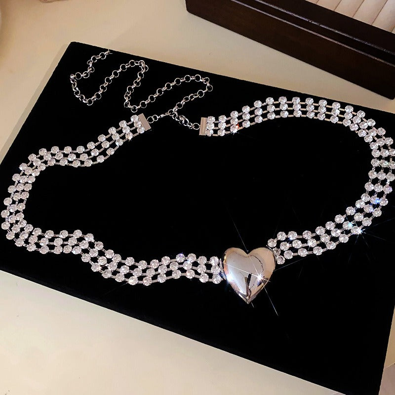 Love multi-layer diamond necklace with collarbone chain for fashion