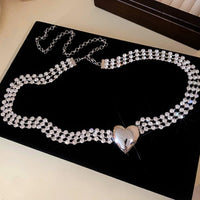 Love multi-layer diamond necklace with collarbone chain for fashion