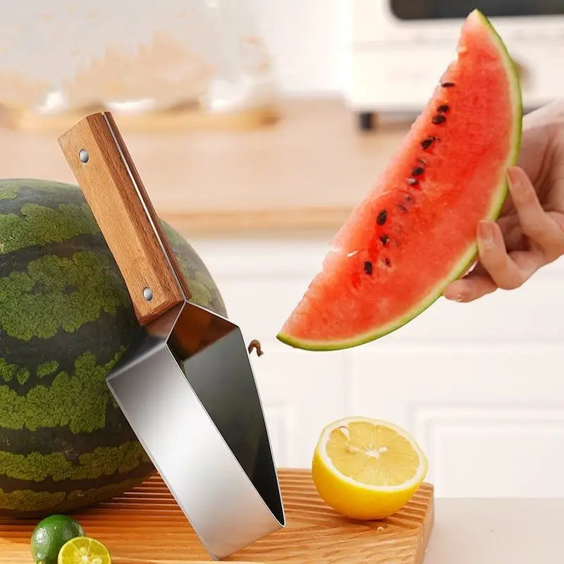 New Watermelon Splitter Watermelon Cutting Artifact 430 Stainless Steel Cutting Piece Splitter Household Melon Triangle Cutting